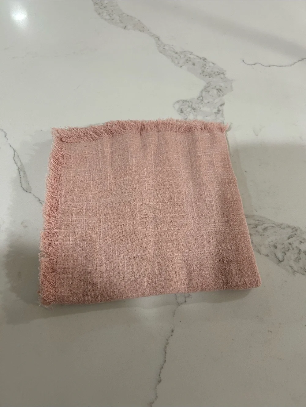Dusty Rose Fringed Cloth Napkins – 4 sets of 10